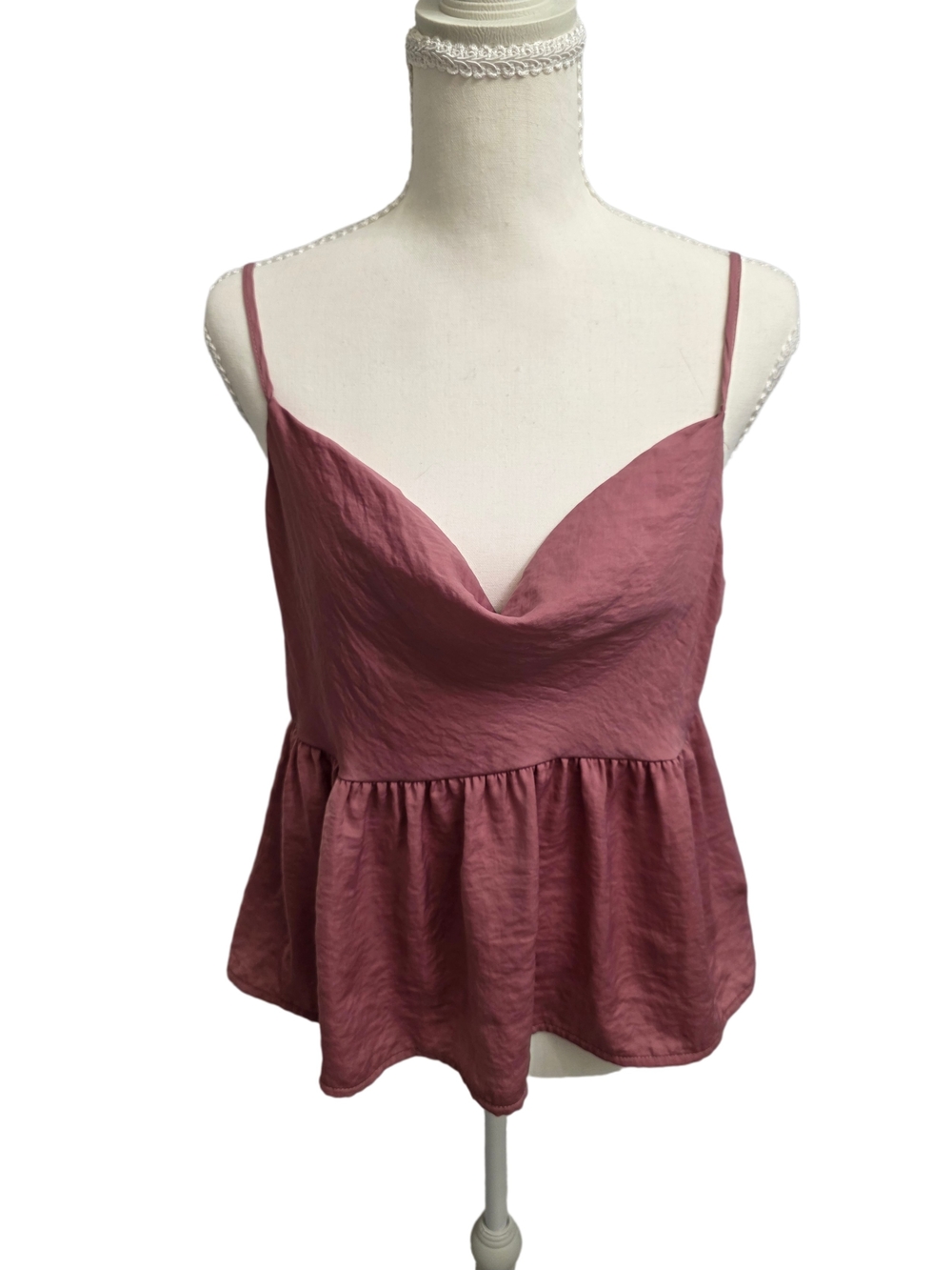 American Eagle Outfitters Mauve Cowl-Neck Spaghetti Strap Tank Size Medium